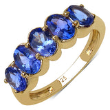 1.98 Carat Genuine Tanzanite .925 Sterling Silver Ring