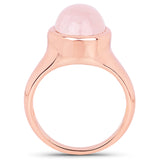14K Rose Gold Plated 7.65 Carat Genuine Morganite .925 Sterling Silver Ring