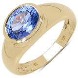 1.88 Carat Tanzanite 10K Yellow Gold Ring