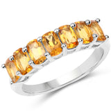 2.45 Carat Genuine Citrine .925 Sterling Silver Ring