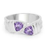 0.80 Carat Genuine Amethyst .925 Sterling Silver Ring