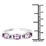 1.35 carat Genuine Amethyst .925 Sterling Silver Ring for women