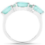 1.38 Carat Genuine Emerald .925 Sterling Silver Ring