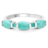 1.38 Carat Genuine Emerald .925 Sterling Silver Ring