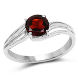 1.20 Carat Genuine Garnet .925 Sterling Silver Ring