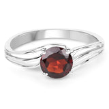 1.20 Carat Genuine Garnet .925 Sterling Silver Ring