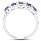 2.65 Carat Genuine Tanzanite .925 Sterling Silver Ring