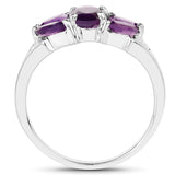 1.40 ct. Genuine Amethyst .925 Sterling Silver Ring
