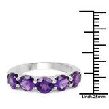 2.25 Carat Genuine Amethyst .925 Sterling Silver Ring
