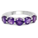 2.25 Carat Genuine Amethyst .925 Sterling Silver Ring