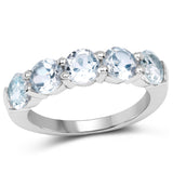 3.00 Carat Genuine Blue Topaz .925 Sterling Silver Ring