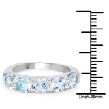 3.00 Carat Genuine Blue Topaz .925 Sterling Silver Ring