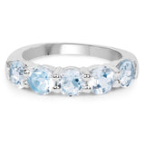 3.00 Carat Genuine Blue Topaz .925 Sterling Silver Ring