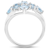 2.88 ct. Genuine Blue Topaz .925 Sterling Silver Ring
