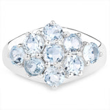 2.88 ct. Genuine Blue Topaz .925 Sterling Silver Ring