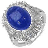 10.26 Carat Genuine Tanzanite .925 Sterling Silver Ring