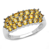 1.54 Carat Genuine Citrine .925 Sterling Silver Ring