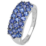 1.54 Carat Genuine Tanzanite 10K White Gold Ring