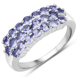 1.54 ct Genuine Tanzanite .925 Sterling Silver Ring