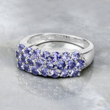 1.54 ct Genuine Tanzanite .925 Sterling Silver Ring