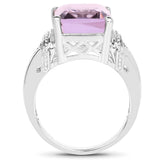 6.49 Carat Genuine Amethyst .925 Sterling Silver Ring