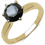 2.80 Carat Genuine Black Diamond 10K Yellow Gold Ring