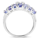 2.26 Carat Genuine Tanzanite .925 Sterling Silver Ring