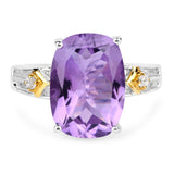 5.89 Carat Genuine Amethyst .925 Sterling Silver Ring
