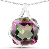 31.52 Carat Genuine Rainbow Quartz White Topaz 925 Silver 3 Pc Jewelry Set