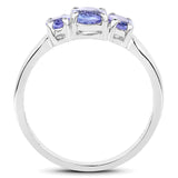 1.41 ct. Genuine Tanzanite .925 Sterling Silver Ring