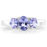 1.41 ct. Genuine Tanzanite .925 Sterling Silver Ring