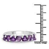 1.75 ct. Genuine Amethyst .925 Sterling Silver Ring for women