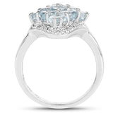 1.80 Carat Genuine Blue Topaz .925 Sterling Silver Ring