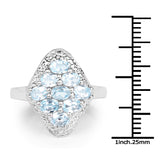 1.80 Carat Genuine Blue Topaz .925 Sterling Silver Ring