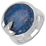 7.90 Carat Genuine Triplet .925 Sterling Silver Ring