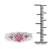 0.41 Carat Genuine Ruby .925 Sterling Silver Ring