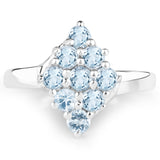 1.08 Carat Genuine Blue Topaz .925 Sterling Silver Ring