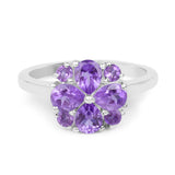 1.44 Carat Genuine Amethyst .925 Sterling Silver Ring