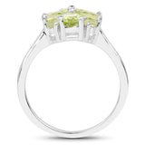 1.48 Carat Genuine Peridot .925 Sterling Silver Ring