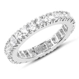 2.16 Carat Genuine White Topaz .925 Sterling Silver Ring
