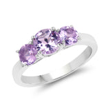 1.63 ct. Genuine Amethyst .925 Sterling Silver Ring