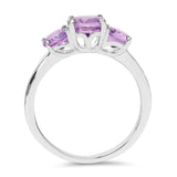 1.63 ct. Genuine Amethyst .925 Sterling Silver Ring