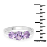1.63 ct. Genuine Amethyst .925 Sterling Silver Ring