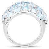5.51 Carat Genuine Blue Topaz .925 Sterling Silver Ring