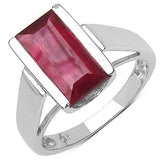 3.50 Carat Genuine Ruby .925 Sterling Silver Ring
