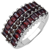 3.19 Carat Genuine Smoky Quartz .925 Sterling Silver Ring