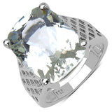 9.05 Carat Genuine Amethyst .925 Sterling Silver Ring
