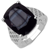8.05 Carat Genuine Black Onyx .925 Sterling Silver Ring