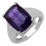 5.85 Carat Genuine Amethyst .925 Sterling Silver Ring