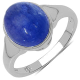 3.10 Carat Genuine Tanzanite .925 Sterling Silver Ring